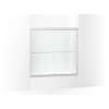 Frameless sliding bath door 54-5/8"-59-5/8" W x 57-3/4" H