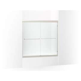 Frameless sliding bath door 54-5/8"-59-5/8" W x 57-3/4" H