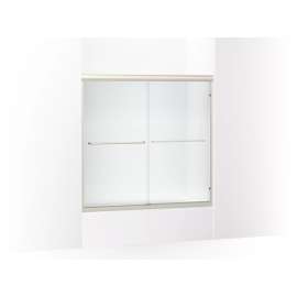 Frameless sliding bath door 54-5/8"-59-5/8" W x 57-3/4" H