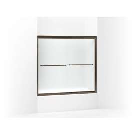 Frameless sliding bath door 54-5/8"-59-5/8" W x 55-3/16" H