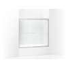 Frameless sliding bath door 54-5/8"-59-5/8" W x 55-3/16" H