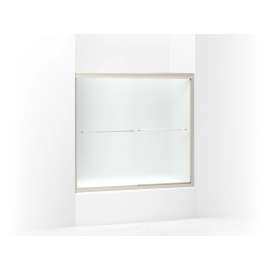 Frameless sliding bath door 54-5/8"-59-5/8" W x 55-3/16" H