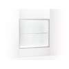 Frameless sliding bath door 54-5/8"-59-5/8" W x 55-3/16" H