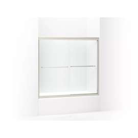 Frameless sliding bath door 54-5/8"-59-5/8" W x 55-3/16" H