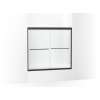 Frameless sliding bath door 54-5/8"-59-5/8" W x 55-3/16" H