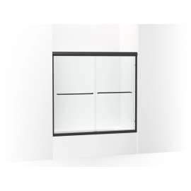 Frameless sliding bath door 54-5/8"-59-5/8" W x 55-3/16" H