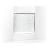 Frameless sliding bath door 54-5/8"-59-5/8" W x 55-3/16" H