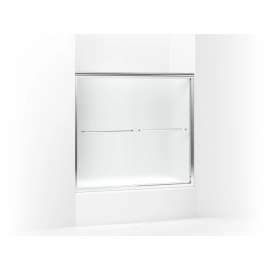 Frameless sliding bath door 54-5/8"-59-5/8" W x 55-3/16" H