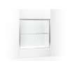 Frameless sliding bath door 54-5/8"-59-5/8" W x 55-3/16" H