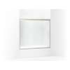 55-1/2" H frameless sliding bath door with 5/16"-thick glass
