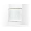 55-1/2" H frameless sliding bath door with 5/16"-thick glass