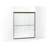 Frameless sliding shower door 54-5/8"-59-5/8" W x 69-3/4" H