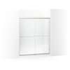 Frameless sliding shower door 54-5/8"-59-5/8" W x 69-3/4" H