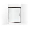 Frameless sliding shower door 56-5/8"-59-5/8" W x 70-1/16" H