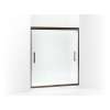 Frameless sliding shower door 56-5/8"-59-5/8" W x 70-1/16" H