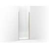Headerless frameless pivot shower door 33" max opening x 67" H