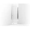 Headerless frameless pivot shower door 33" max opening x 67" H