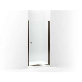 Headerless frameless pivot shower door 36" max opening x 67" H