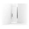 Headerless frameless pivot shower door 34-1/2" max opening x 67" H