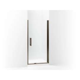 Headerless frameless pivot shower door 36" max opening x 67" H