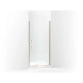 Headerless frameless pivot shower door 36" max opening x 67" H