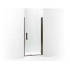 Headerless frameless pivot shower door 39" max opening x 67" H