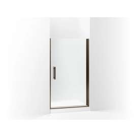 Headerless frameless pivot shower door 42" max opening x 67" H