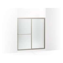 65-1/2" H sliding shower door with 1/8"-thick glass