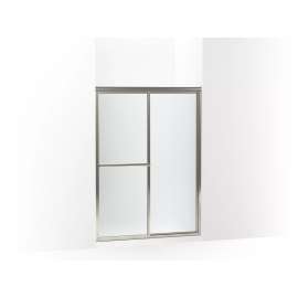 65-1/2" H sliding shower door with 1/8"-thick glass