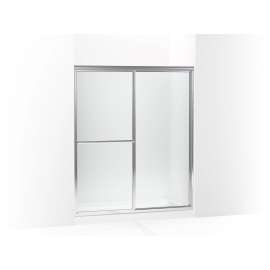 70" H sliding shower door with 1/8"-thick glass