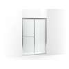 70" H sliding shower door with 1/8"-thick glass