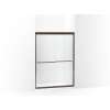 65-1/2" H sliding shower door with 1/4"-thick glass