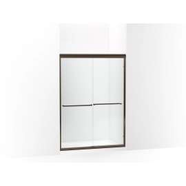 65-1/2" H sliding shower door with 1/4"-thick glass