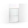 65-1/2" H sliding shower door with 1/4"-thick glass