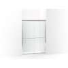65-1/2" H sliding shower door with 1/4"-thick glass