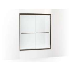 65-1/2" H sliding shower door with 1/4"-thick glass