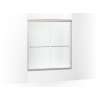 65-1/2" H sliding shower door with 1/4"-thick glass