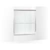 65-1/2" H sliding shower door with 1/4"-thick glass