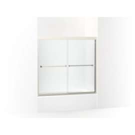 Frameless sliding bath door 54-3/8"-59-3/8" W x 55-1/8" H