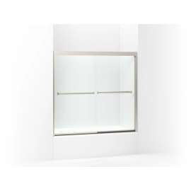 Frameless sliding bath door 54-3/8"-59-3/8" W x 55-1/8" H