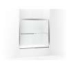 Frameless sliding bath door 54-3/8"-59-3/8" W x 55-1/8" H