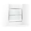Frameless sliding bath door 54-3/8"-59-3/8" W x 55-1/8" H
