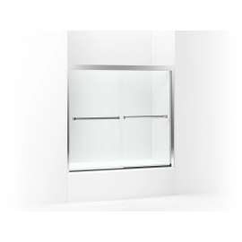 Frameless sliding bath door 54-3/8"-59-3/8" W x 55-1/8" H
