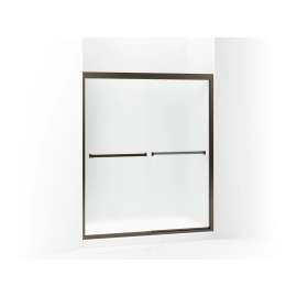 Frameless sliding shower door 54-3/8"-59-3/8" x 69-11/16"