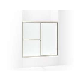 Framed sliding bath door 54-3/8"-59-3/8" W x 56-3/16" H