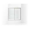 Framed sliding bath door 54-3/8"-59-3/8" W x 56-3/16" H