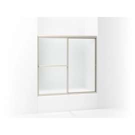 Framed sliding bath door 54-3/8"-59-3/8" W x 56-3/16" H