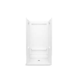 39-3/8" x 39-3/8" Vikrell(R) shower with Aging in Place backerboards, center drain