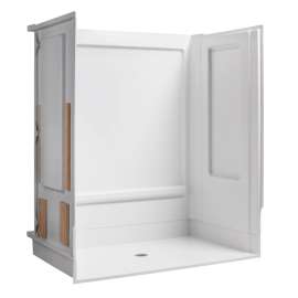 63-1/4" Vikrell(R) shower back wall with Aging in Place backerboards