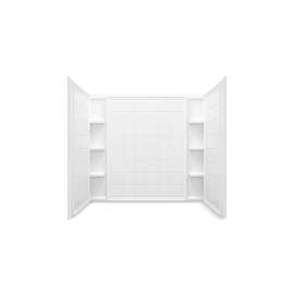 60" x 42" Vikrell(R) bath/shower wall set with Aging in Place backerboards
